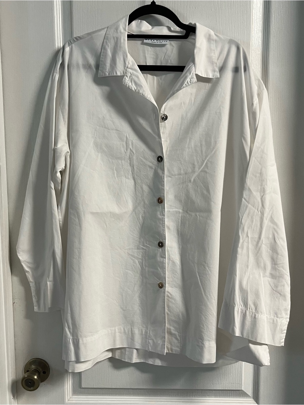 bryn Walker White Button-Down Shirt